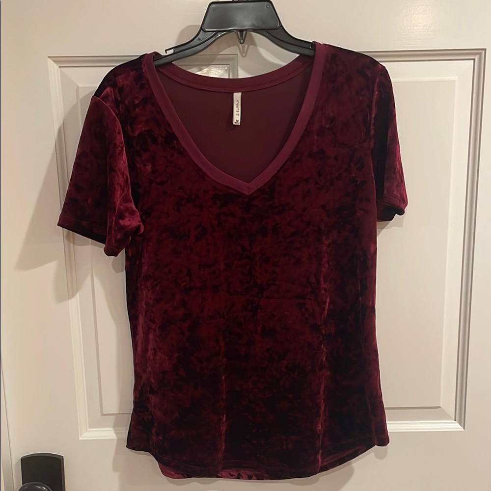 “Velvet” burgundy T by Z Supply